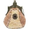CORIOS Vintage 1920s Perline Borsetta da Sera Clutch con Paillettes Pochette con Floreale da Donna Retro Borsa a Tracolla Borsa a Spalla Elegante Borse Messenger per Ballo Festa Cocktail