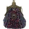 CORIOS Vintage 1920s Perline Borsetta da Sera Clutch con Paillettes Pochette con Floreale da Donna Retro Borsa a Tracolla Borsa a Spalla Elegante Borse Messenger per Ballo Festa Cocktail