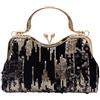 CORIOS Borsetta da Sera con Paillettes Donna Velluto Clutch Strass Borsa Scintillante Pochette Piccolo con Catena Borsa Sposa Elegante Borsa a Spalla Borsa a Tracolla Retro Borse Messenger