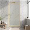 Parama Porta doccia 90cm con apertura a libro profili slim oro spazzolato vetro 6mm trasparente anticalcare h190 | Portofino