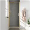 Parama Porta doccia 70cm con apertura a battente profili slim oro spazzolato vetro 6mm trasparente anticalcare h190 | Portofino