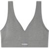 Women'secret Top sin Costuras Lovely Canalé Reggiseno, Grigio, XS Donna
