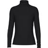 Pieces Pcsirene LS Rollneck Top Noos Dolcevita Camicia Donna, Nero, M