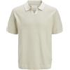 JACK & JONES Jprcceaston Knit Split Neck SS, Bianco e Grigio, XL