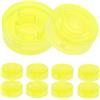 OFFSCH Set Da 10 Tappini in Plastica Per Controlli Effetti Chitarra, Copri Comando Giallo Resistente, Accessori Strumenti Musicali Per Protezione e Sostituzione Suole Efficiente