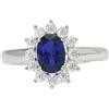 Mabina Gioielli MABINA - Anello in argento 925/°°° zaffiro sint zirconi | Cool or Rétro?
