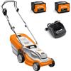 STIHL RMA 235 - Tagliaerba con 2 batterie AK 20 - 36V 4Ah - Taglio 33 cm