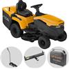 Stiga Estate 384e - Kit Trattorino tagliaerba con 1 modulo batteria ePower Pro da 56V/40Ah - Cesto di raccolta e mulching