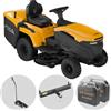 Stiga Estate 384e - Kit Trattorino tagliaerba con 2 moduli batteria ePower Pro da 56V/40Ah - Cesto di raccolta e mulching