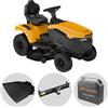 Stiga Tornado 398e - Kit Trattorino tagliaerba con 1 modulo batteria ePower Pro da 56V/40Ah - Scarico laterale e mulching