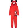 Disney Pigiama Intero Pile Bambina - Pigiama Stitch Angel Minnie Malefica 2-15 Anni - Gadget Stitch Idea Regalo Bambine (Rosso Minnie, 2-3 Anni)