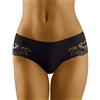 Wolbar Culotte Monocolorate con Pizzo WB403, Nero,M