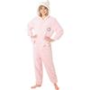 Hello Kitty Sanrio Tuta Intera Bambina con Cappuccio, Accogliente Abbigliamento da Casa, Kawaii Anime Pigiama Intero Ragazza (11-12 Anni, Rosa Hello Kitty)