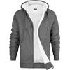 CityComfort Felpa Uomo con Cappuccio - Felpe Uomo con Zip Rivestite in Sherpa Caldo e Morbido - Felpa Invernale Uomo Taglie Forti M-3XL