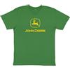 John Deere T-Shirt Classica da Uomo a Maniche Corte con Logo Giallo-JD Green