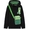 MINECRAFT Felpe con Cappuccio per Bambini e Ragazzi, Felpa Bambino Ragazzo Gamer 7-14 Anni, Nero, Regalo per Gamer (Nero/Vert, 9-10 Anni)