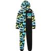 Get Trend Pile Tuta Intera Bambino Adolescenti, Accogliente Pigiama Intero Bambini Cappuccio con Design Gioco, Regalo Ragazzo (7-8 Anni, Multi Gioco)