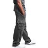 Celanisai Baggy - Pantaloni cargo da uomo in pile, per l'inverno, l'autunno, il cargo, casual, con coulisse, gamba dritta, casual, jeans vestibilità normale, pantaloni per esterni, con tasche laterali ed