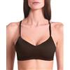 LORMAR Reggiseno Senza Ferretto in Microfibra Active 1433 Effetto Seta, Coppe Supersoft Invisibili, Spalline Incrociabili - Nero, 4B