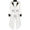 Duohropke Giacca vittoriana Steampunk da uomo vintage gotico pirata slim fit frack vichingo rinascimentale halloween costume