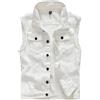 Celanisai Gilet di jeans da uomo in denim gilet da uomo da cowboy senza maniche giacche classiche in jeans gilet vintage con bottoni Classics giacca in denim alla moda, P bianco., M