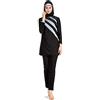 RSSR ziyimaoyi - Costume da bagno per donne musulmane - Burkini per l'estate, donna, Black-2, S