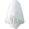 Celanisai Gonna in tulle, bianca, da donna, in pizzo, in tulle, asimmetrica, multistrato, anteriore, più corta, più lunga, per steampunk, gotico, rockabilly, asimmetrica, A-Line