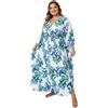 L-Peach Camicia da notte lunga da donna in caftano, loungewear, abito da spiaggia, copricostumi, vestaglia, sarong, pareo, Taglia unica