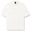 Armani Exchange Polo da Uomo The Grid, Sustainable, all Over Tonal Logo, Bianco Sporco, XS