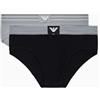 Emporio Armani Slip Uomo, Nero/Acciaio., L