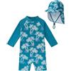 weVSwe Baby Abbigliamento UV con Cappello da Sole Costume da Bagno 0-3 Anni | Tessuto OEKO-TEX,ad asciugatura rapida,traspirante,elastico,facile da indossare e togliere,per spiagge e piscine.