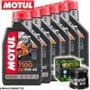 Motul Triumph Rocket III Classic 2006-2009 Tagliando Olio Motul 7100 4T 10W-40 6 li...