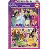 Educa - Puzzle Disney Princess | 2x48 pezzi Puzzle Set | Rapunzel, Mulan, Belle, Principesse | dai 4 anni (19675)