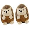 SKISUNO Pupazzo Riccio Peluche Simulazione 2 Pezzi Marrone | Morbido, Adorabile, Decorazione per Auto e Compleanno, Formato Compatto per Casa