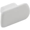 Furnipart Pomello per mobili Vanilla, larghezza 49,5 mm, LA 16 mm, pomello per mobili in ceramica, colore bianco