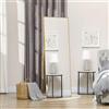 MOTUZP Specchio a Figura Intera, 164 x 54 cm, Specchio in Piedi, Rettangolare, Moderno Grande Specchio da Parete, Cornice in Metallo per Soggiorno, Camera da Letto, Corridoio, Bagno, Oro