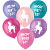 Folat 27509 Decorazione di Compleanno a Cavallo Rosa - Palloncini in Lattice - Happy Horses - 33 cm - 6 pezzi - Forniture per Feste a Tema Cavallo