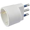 Poly Pool PP0432.6 Set Adattatori Spina Grande, 16A e Presa Standard Tedesca, 6 Pezzi, Bianco