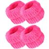 QUARKZMAN Fascette per lavaggio viso 4 Pezzi Microfibra Rosso Rosa