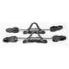 rockible Cinghie Subacquee Cinturino Elastico Regolabile Ricambio con Fissaggio Sicuro E Flessibile in Acciaio Inossidabile , Nero , L Molla 24CM Adatta Per 42-44