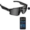 SUNSEATON Occhiali con Telecamera 8MP, Smart Glasses AI per Ciclismo e Sport
