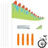 SHYSBV Bandiera per bicicletta per bambini, a forma di dinosauro, regolabile, con strisce riflettenti, 150 cm