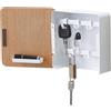 YAMAZAKI 4802 RIN Key Box, white, Steel/PlyWood, 15.8 x 5.7 x 15.8 cm