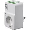 APC Surge Protector - PM1WU2-GR - Adattatore con protezione da sovratensione (1 spina Schuko, 2 uscite di ricarica USB, bianco)