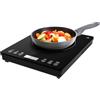 Cecotec Piastra di induzione portatile 1 Fuoco Full Magma Slim. 2000 W di potenza in 8 livelli, design in vetro ad alta resistenza, display touch, timer, facile pulizia