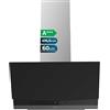 Cecotec Cappa Aspirante 60cm Decorativa Bolero Flux DT 604400 Matt Black A+++. Aspirazione 416,5m³/h, 3 Velocità, Basso Consumo, Motore DC, Controllo del Movimento e Touch, Vetro Opaco, Corpo Inox