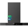 Cecotec Cappa Aspirante a T 60 cm Bolero Flux TT 609500 Slim Dark Inox A+++. Aspirazione 829,5 m³/h, Controllo Gestuale e Doppio Booster, Filtri Lavabili, Classe A+++, Sensore di Calore