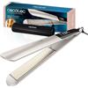Cecotec Piastra per Capelli Stretta con Cavo Lisse Keratin Essence Champagne. Funzione HeatMax, 130-230ºC, Rivestimento Ceramico con Cheratina e Olio di Argan, Spegnimento Automatico, Borsa Viaggio