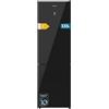 Cecotec Frigorifero Combinato 335L No Frost Bolero CoolMarket Combi 335 Black Glass E. Altezza 195,3cm e 59,5cm Larghezza, Compressore Inverter Plus, Basso Consumo, Ripiani in Vetro, Controllo Umidità