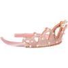 ELAYARD Fascia Corona P e R Bambine, Rosa, con Decorazioni Brillanti e Perline